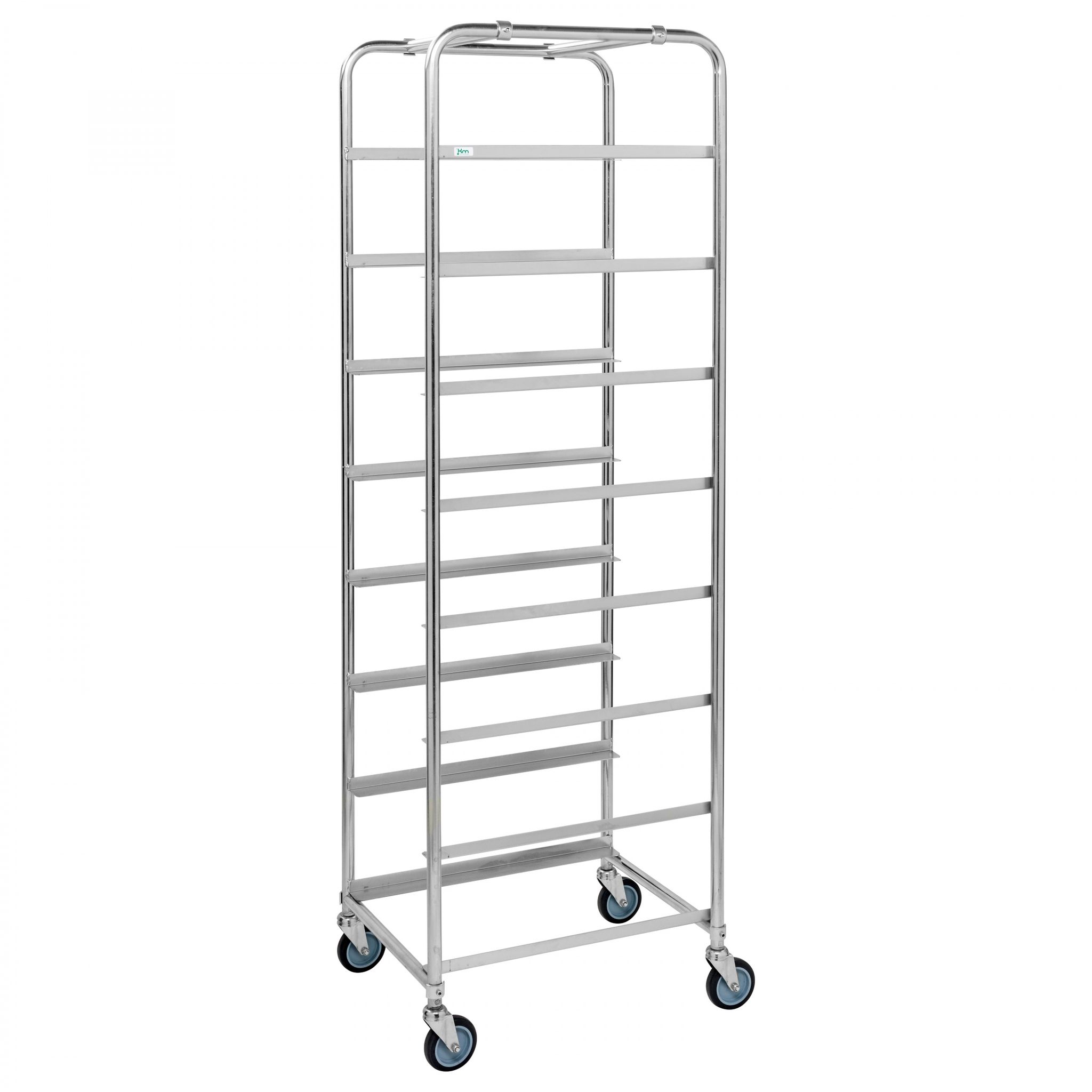 Kongamek Kistenwagen 460x590x1880mm Verzinkt Mit 8 Böden Mit Bremse