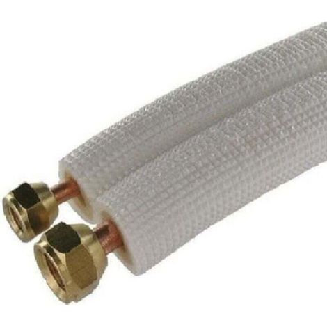 Meter Langes Doppelwandiges Kältemittelrohr – 1/4"- Und 3/8"-anschlüsse – 6 Und 10 Mm Durchmesser – Nf-zertifiziert – Kompatibel Mit R22, R407c, R410a