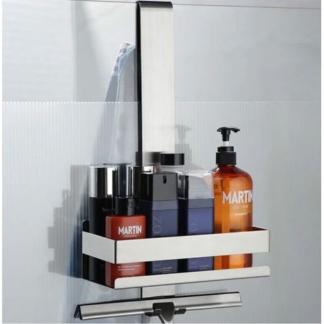 Hängender Duschkorb – Duschkorb Aus Edelstahl, Duschkabine Aus Glas, Shampoo-halter Für Duschablage Mit Haken Für Rahmenlose Glastüren