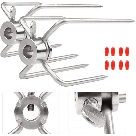 12,5 Mm Fleischzange Aus Edelstahl – Nadeln Mit Feststellschrauben – Rotes Schutzetui – Spülmaschinenfest