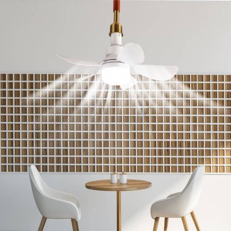 Kompakter 40-cm-deckeneinbauventilator Mit Fünf Flügeln, Reversibler Luftstrom, Drei Wählbaren Farbtemperaturen Und Fernbedienung, Weiß