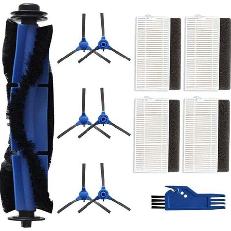 Set Mit 12 Haupt- Und Seitenbürsten Für Die Saugroboter Kyvol Cybovac E20, E30, E31 Und Ec30mq, Bestehend Aus 1 Hauptbürste Und 4 Seitenbürsten.