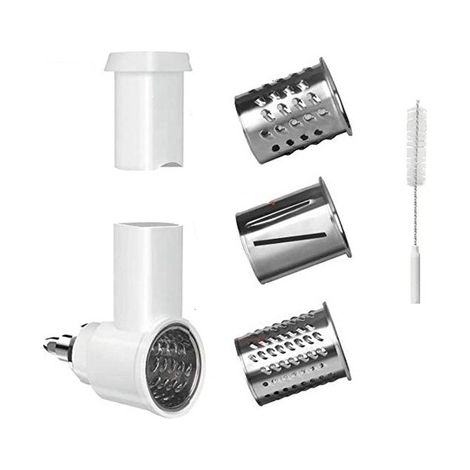 Gemüseschneider-aufsatz Für Kitchenaid Küchenmaschinen – Käse- Und Gemüsereibe Mit 3 Edelstahlklingen – Ergonomisches Design