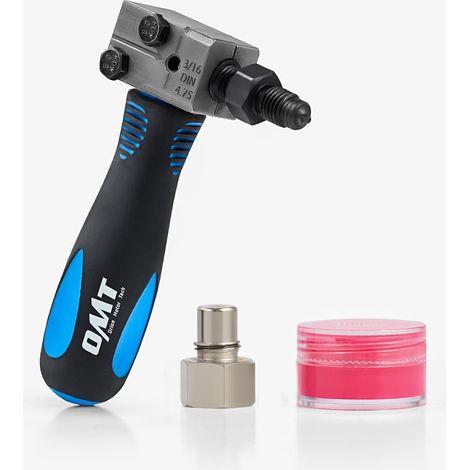Doppelbördelwerkzeug Für 3/16"-bremsleitungen – 45°-sae-bördelung – Komplettset Mit Stempel Und Schmiermittel – Geeignet Für Kupfer, Stahl Und Nickel