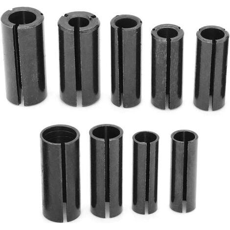 Zubehör Für Oberfräsen Und Trimmer – Set Mit 9 Edelstahladaptern – Größen 6 Bis 12,7 Mm – Hohe Klemmkraft