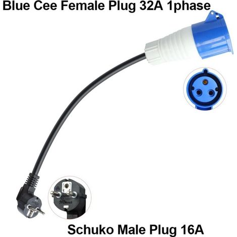 Cee 230v 32a Netzadapter – Schutzart Ip44 – Für Camping Und Caravaning – Kabellänge 20 Cm – H07rn-f 3g 1,5 Mm²