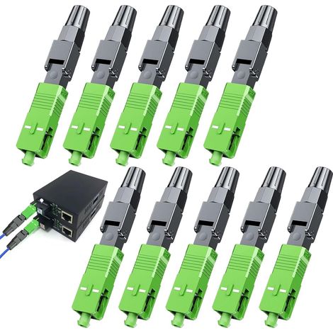 Sc-schnellverbinder Für Glasfaser, 10er-packung, Schnellverbinder Für Glasfaser, Kaltverbinder Für Singlemode-glasfaserverbindungen Und Fc-schnittstellen