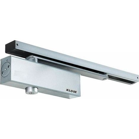 Ce-gekennzeichneter Türschließer Mit Schließkraft 3 – Silbernes Aluminium – Einstellbar Für Türen Bis 60 Kg – Entspricht En1154