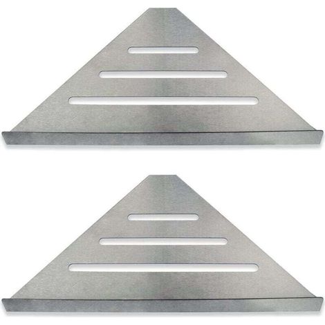 Eckduschablage Fürs Badezimmer, 2er-set Aus Edelstahl, Hochwertig, Modernes Eckdesign, Wandmontage Und Einfache Installation, Inklusive Halterung.