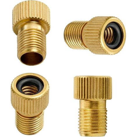 Ventiladapter Zum Aufpumpen Von Fahrradreifen Mit Handpumpe Oder Kompressor – Wandelt Presta-ventile (dünn) In Schrader-ventile (breit) Um (sv Auf Av) – 4er-pack