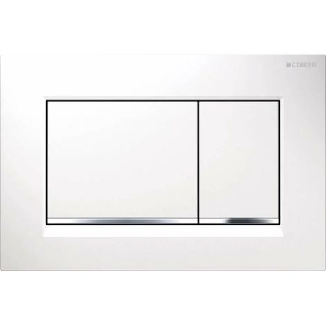 Für Geberit Sigma30 - Sigma30 Abdeckplatte, Weiß/chrom 115.883.kj.1