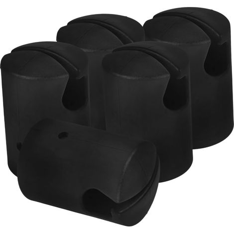 Set Mit 5 Robusten Kunststoff-endkappen Für Trampolinstangen Zum Einfachen Austauschen. Unverzichtbares Trampolinzubehör Für Wartung Und Reparatur.
