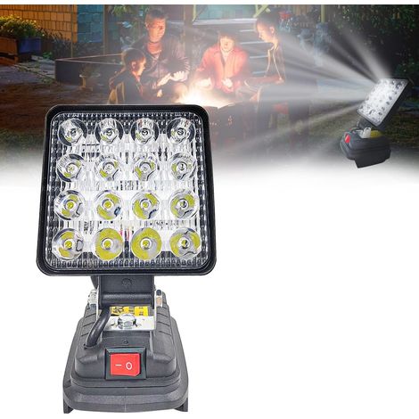 Lampe Für Makita 18v, 27w, Multifunktionale Akkubetriebene Led-arbeitsleuchte, Tragbare Bauleuchte, Taschenlampe Für Makita 18v Lithium-ionen-akku