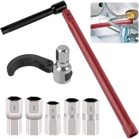 8-12 Mm Waschbeckenarmatur-steckschlüssel – Robuster Stahl – Ergonomisches Design – Einfache Montage Auch Auf Engstem Raum