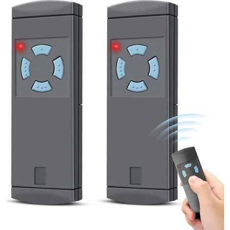 Set Mit 2 Garagentor-fernbedienungen (868 Mhz), Bestehend Aus Einer Fernbedienung Und Einem Handsender, Kompatibel Mit Den Modellen Hs4-868, Hse2-868 Und Hsm4-868, Blaue Tasten, 4 Kanäle