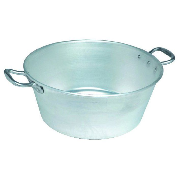 Schwere Fettwanne - Der Praktische - Pro Typ Landaise - Ø 45 Cm - 21 L - Dicke 2 Mm - Aluminiumgriff