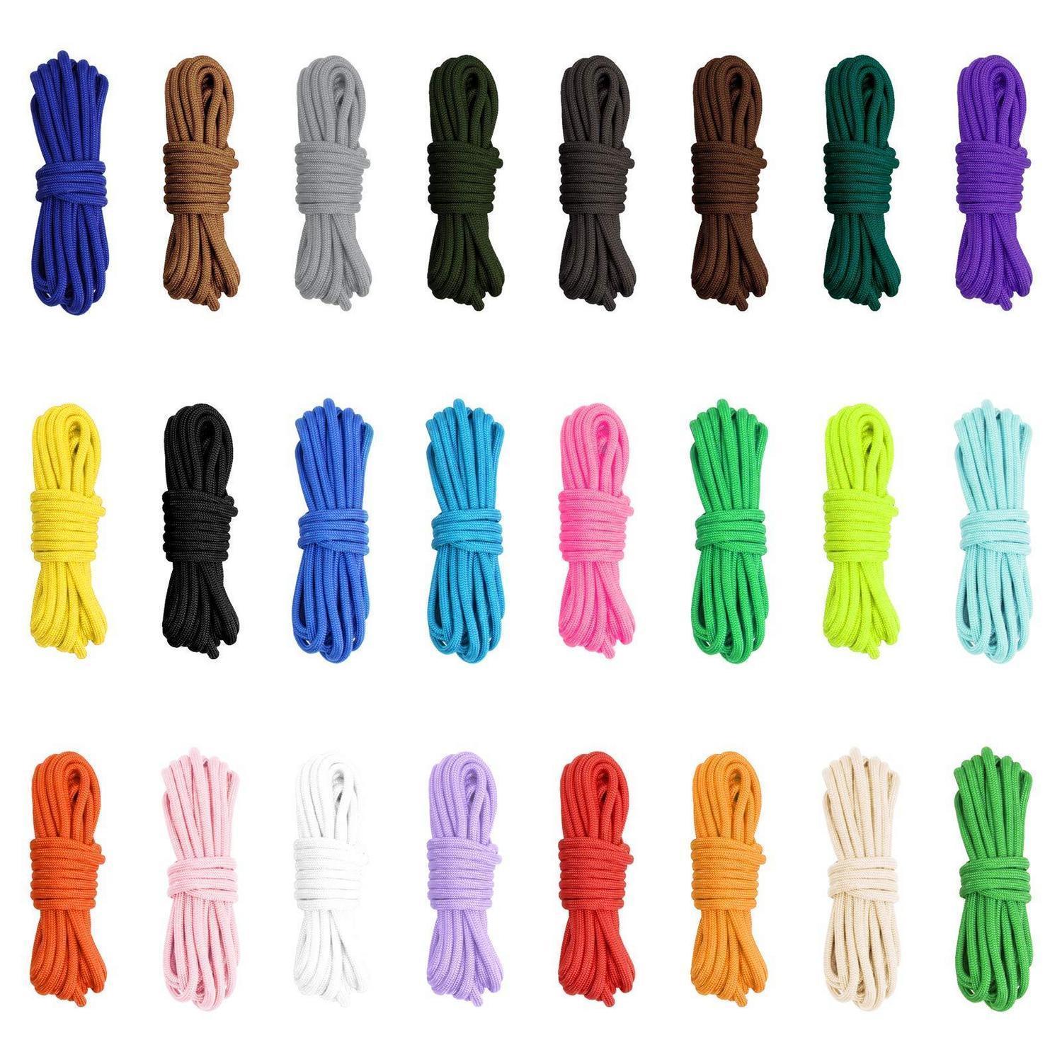 Paracord 550 Typ Iii 24 Rollen 3m 4mm 250kg Bruchlast Bastelset Outdoor