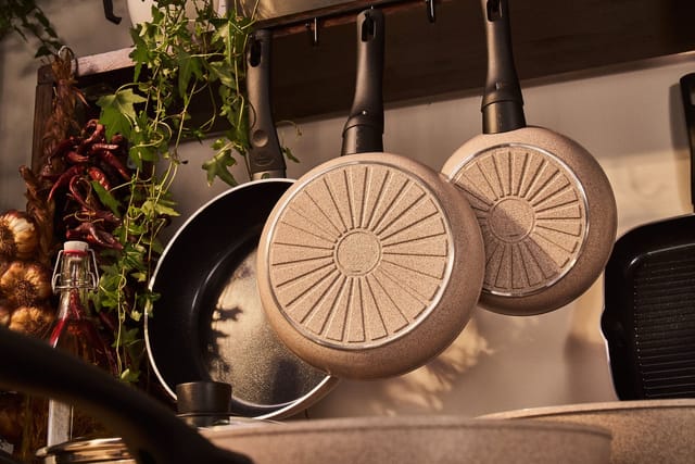 1027798 Ledro Bratpfanne 28 cm, Aluminium, Beige - Ballarini