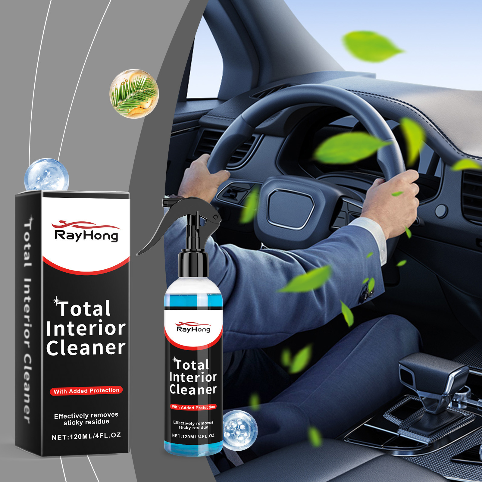Autoinnenreiniger Zur Reinigung Und Pflege Von Leder, Stoffen Und Kunststoffen – 120 Ml -- De