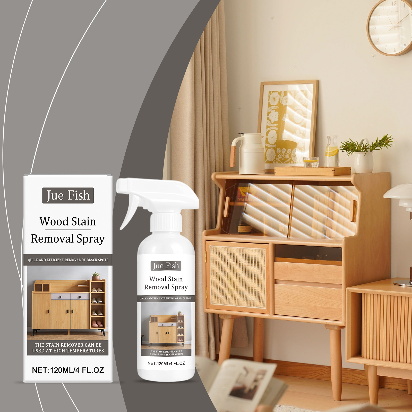 Holzfleckenentferner, Fleckenentferner, Pflegespray Für Möbel Und Holzböden – 120 Ml -- De
