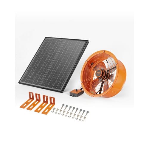 Solar Ventilator, 400 X 150 Mm, Solar Powered Fan, Dachbodenabluftventilator Mit Einstellbarem Thermostat, Außengitter, 1300 Cfm Luftstromkapazität, Für Giebel, Dach, Garage, Werkstatt