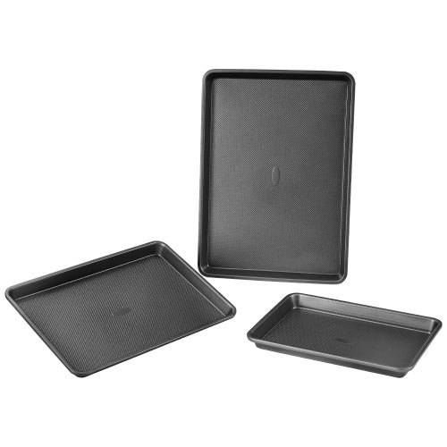 Backformen-Set 3-tlg. antihaftbeschichtete Kochgeschirrplatten und -bleche aus Karbonstahl, Backgeschirr-Kochsets für den Küchenofen, für Keksen
