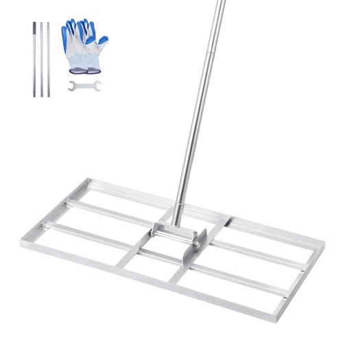 Rasenrakel Mit Stiel, 355x762mm Bodenplatte, Nivellierrechen Aus Karbonstahl, Levelingrake, Rasen-nivellierungsrechen Für Rasenpflege, Rasen-nivellierungsrechen, Hof Und Golfplatz