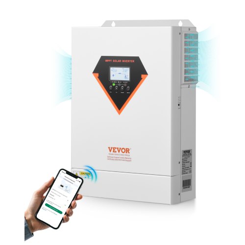 Hybrid-solarwechselrichter, 6kw, All-in-one-wechselrichter Mit Reinem Sinus, 48v Dc Auf 220/230v Ac, Mit Integriertem 120a Mppt-solarregler, Für Blei-säure-lithium-batterien Im Off-grid-system - Vevor