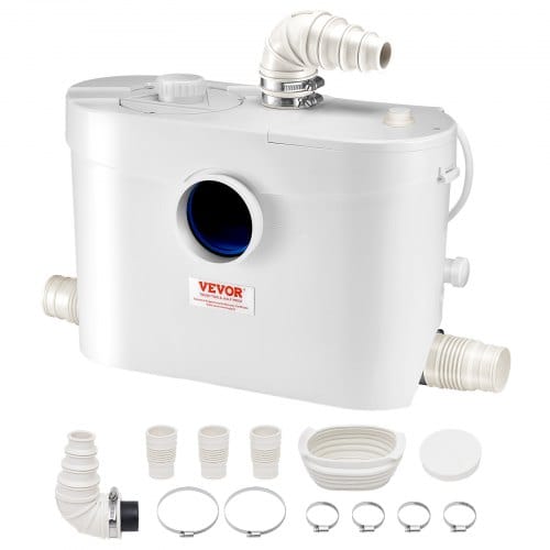 Hebeanlage, 900 W, 180 L/min Durchfluss, 12 M Förderhöhe, Abwasserhebeanlage Mit 4 Wassereinlässen, Schmutzwasserpumpe Für Toilette, Keller, Dusche, Waschbecken, Waschküche, Badewanne