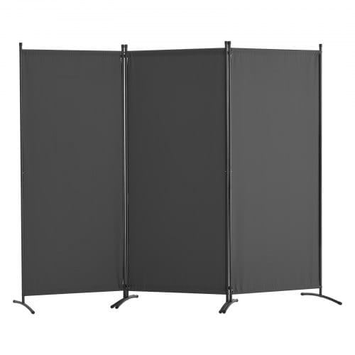 Raumteiler Trennwand 3-teiliger Paravent Stellwand, Faltbarer Sichtschutz Für Büro Schlafzimmer Esszimmer Arbeitszimmer Balkon, Raumtrenner Freistehend (228 X 52 X 184 Cm), Grau
