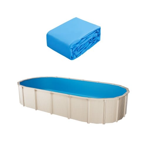 Ovale Poolfolie, 500 X 300 X 120 Cm, Innenfolie, Ersatzfolie, Innenhülle, Schwimmbadfolie, Folie Aus Standard-vinyl, Verschleißfest, Für Aufstellpools Mit 120 Cm Hohen Wänden, Einfarbig