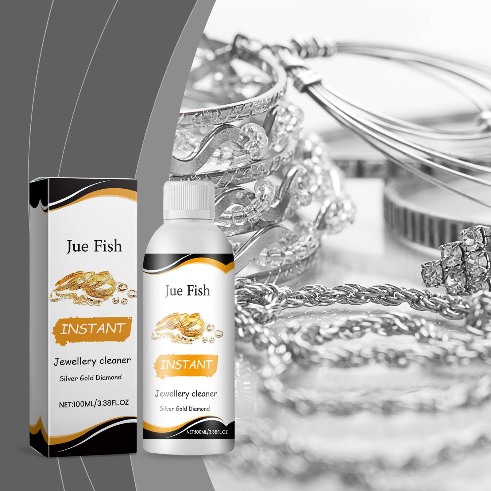 Schmuckreiniger – Sanfter Und Erfrischender Reiniger Für Gold-, Silber- Und Glasoberflächen – 100 Ml -- De