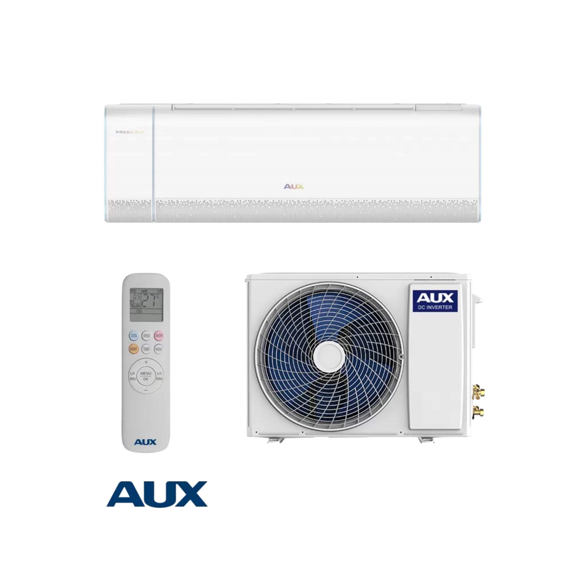Inverter-klimaanlage Aux Q-plus Asw-h09b6c4/bqa + Asw-h09b6c4/bqa-fresh Air / 9000 Btu