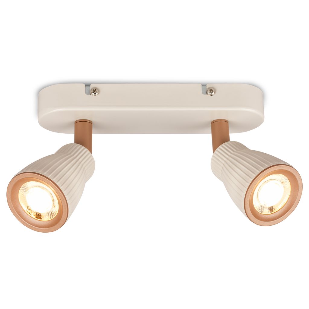 Briloner Led Deckenlampe Schwenkbar 20 Cm 7w 800lm 3000k Warmweiß 2-flammig Warm Grey-coffee - Deckenstrahler Wohnzimmer Flur Küche Büro