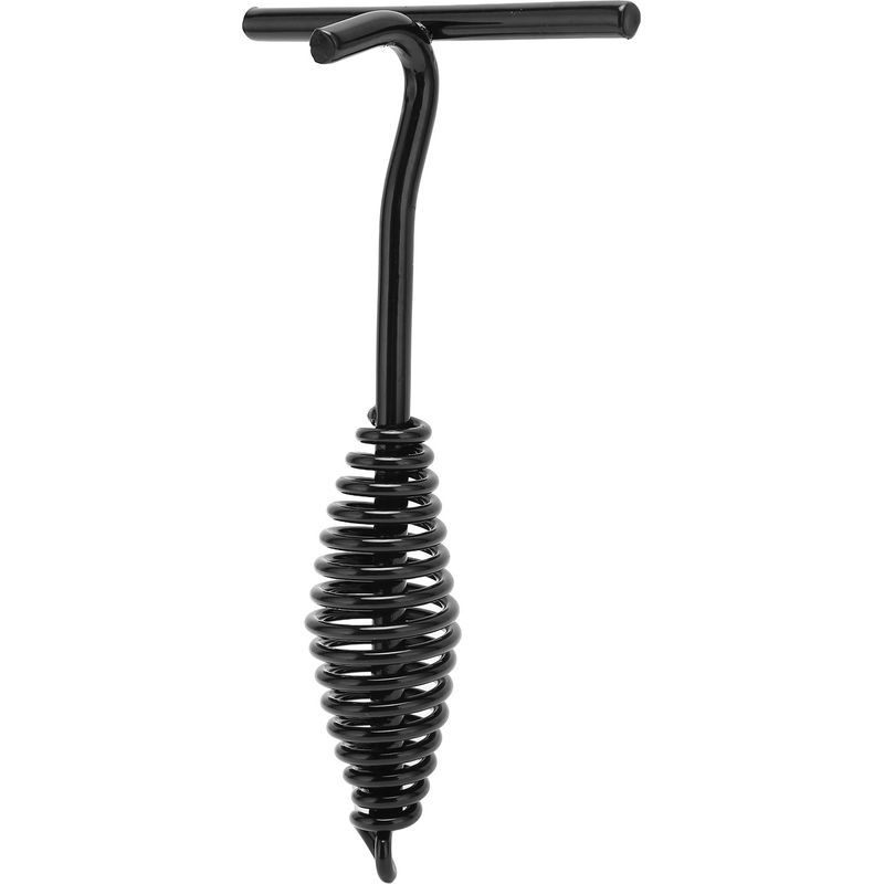 26 Cm Langer Deckel, Spiralförmiger Griff, Schwarze Oberfläche