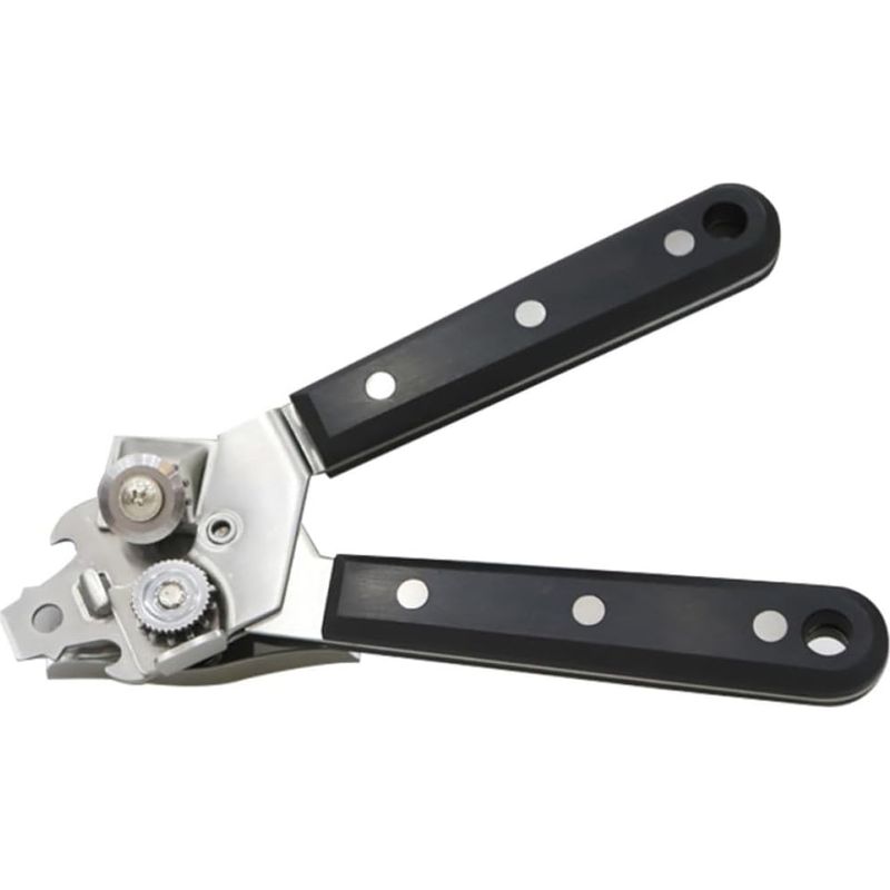 Hemoton Manueller Dosenöffner Aus Edelstahl Mit Dunklem Holzgriff