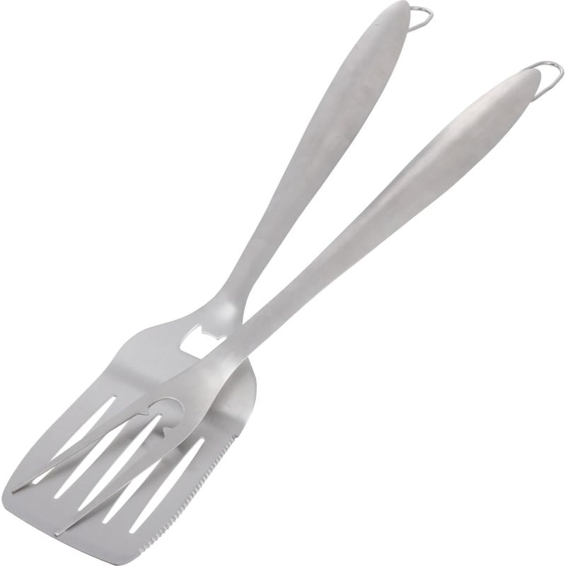 2-teiliges Grillset Aus Edelstahl, Praktisches Outdoor-besteck, Pfannenwender Und