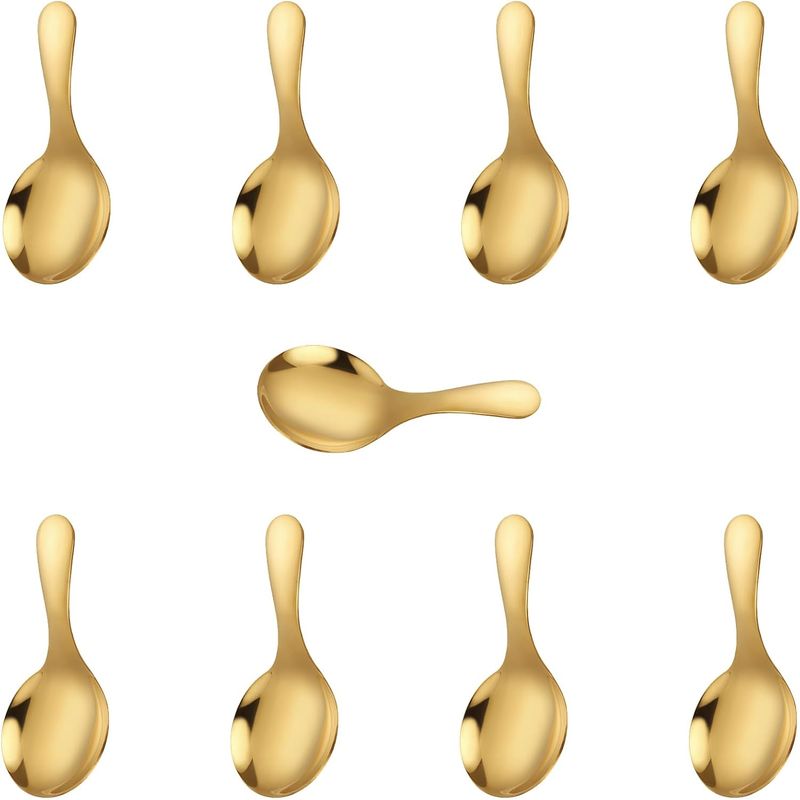 Set Mit 9 Mini-eiskugelportionierern Aus Edelstahl