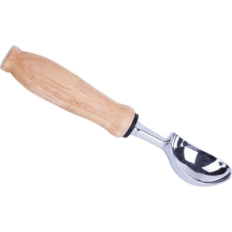 Eiskugeln Aus Edelstahl Mit Holzgriffen, Rund