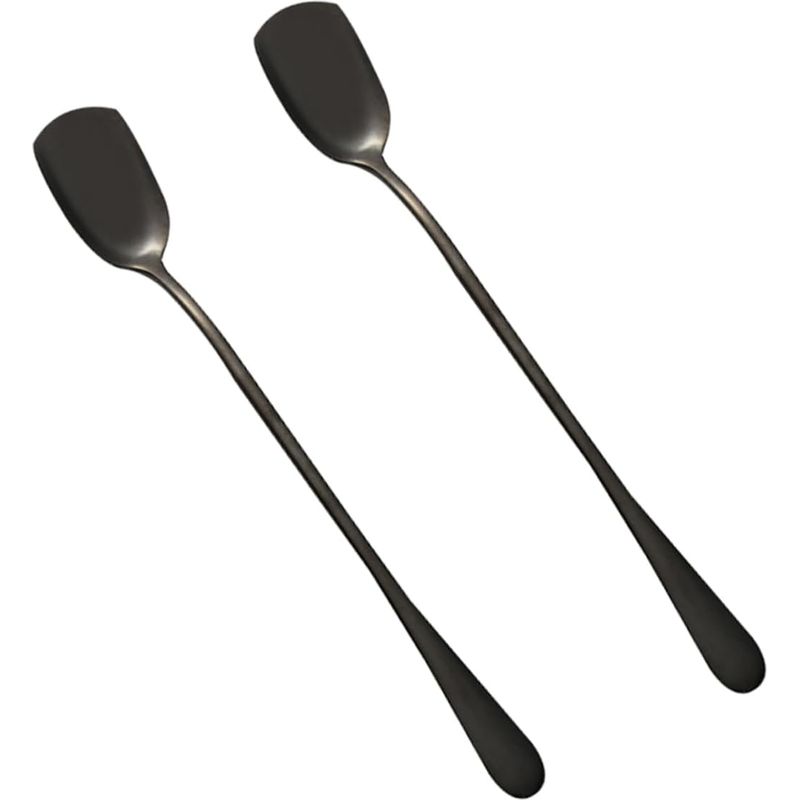 Schwarze Eiskugelportionierer Aus Edelstahl, 6er-set, Langer Griff