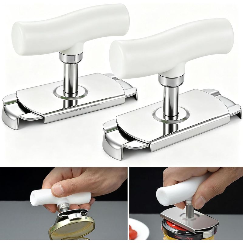 Set Mit 2 Glasöffnern, Küchenhelfer, Weiß Und