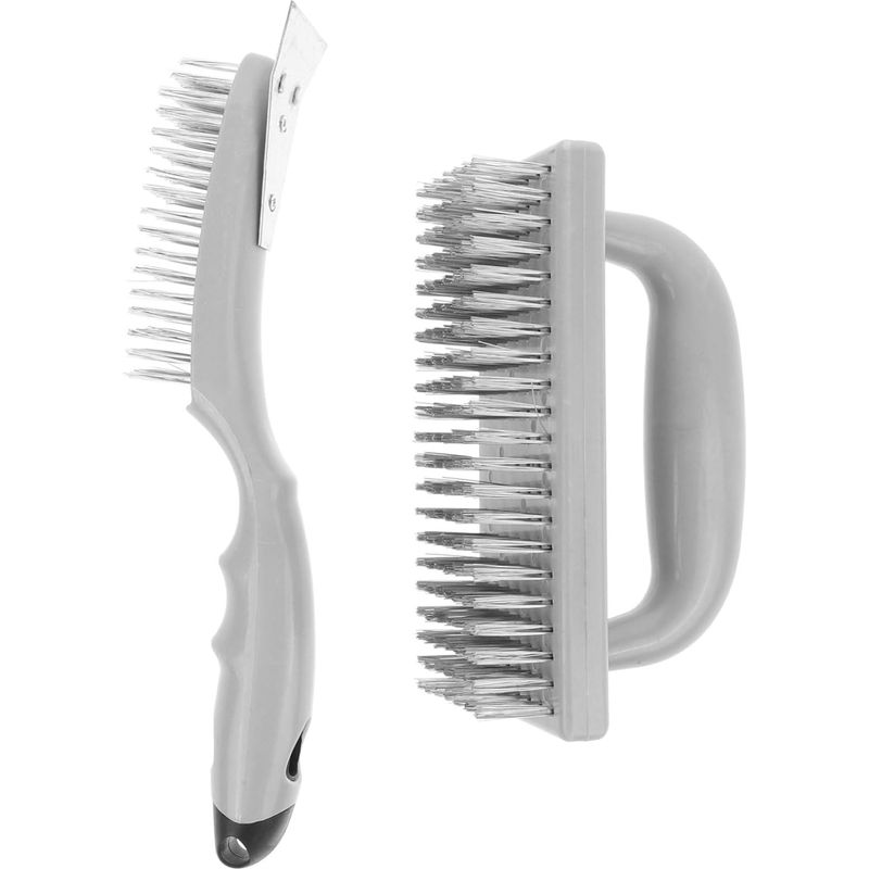 2-teilige Edelstahl-drahtbürste Für Multifunktionale Grills Und