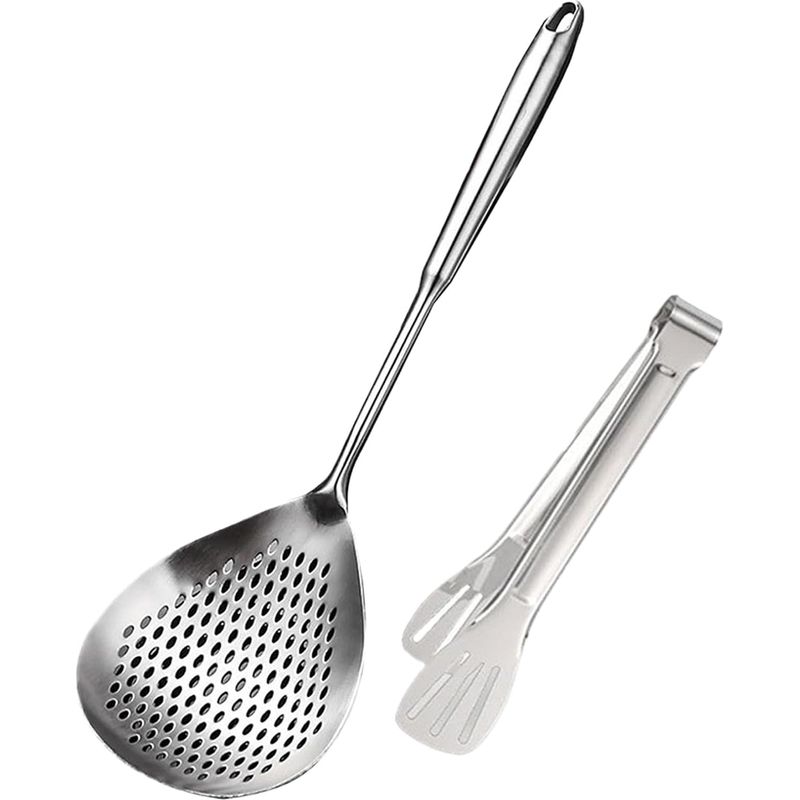 Schaumlöffel, Schöpfkelle, Bratensieb, Kompakte Zange
