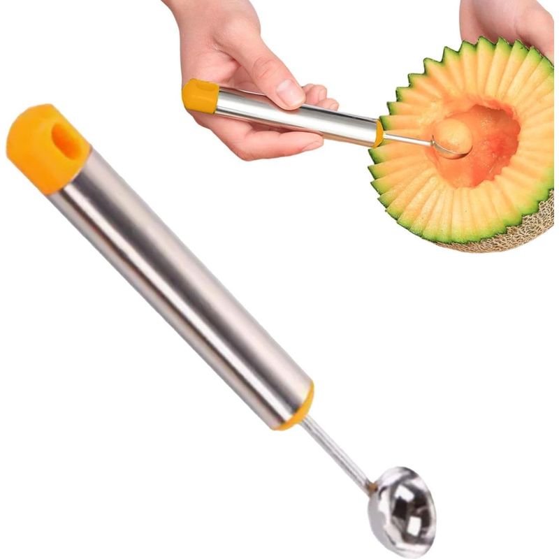 Kugelförmiger Obstlöffel Mit Rutschfestem Edelstahlgriff