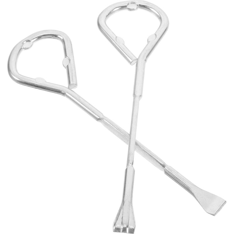 Set Mit 2 Multifunktionalen Silberfarbenen Farbdosenöffnern Aus Metall