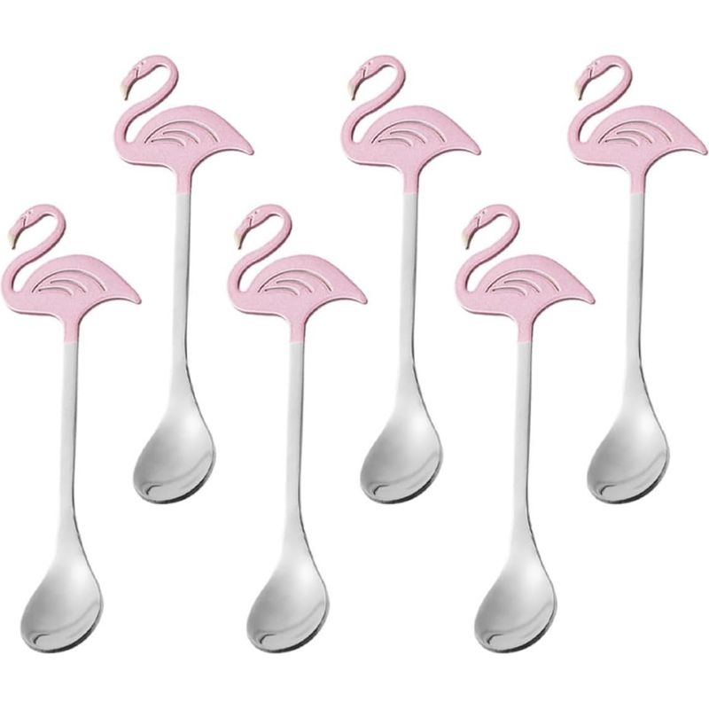 Outanaya Set Mit 6 Edelstahl-eiskugeln In Flamingoform