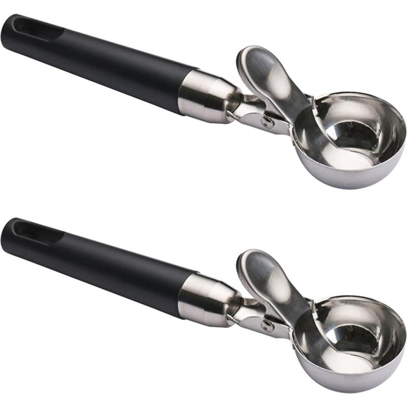 Iceream Set Mit 2 Eiskugelportionierern Mit Auslöser, Metallportionierer