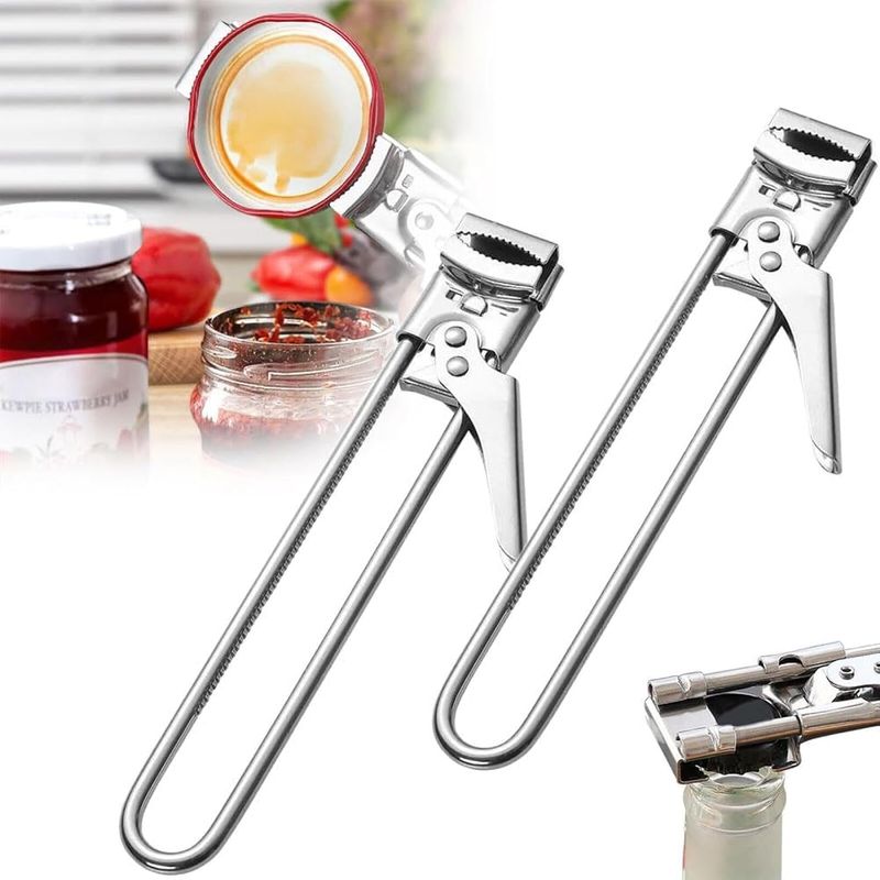 Set Mit 2 Verstellbaren Glasöffnern Für Schwache Hände