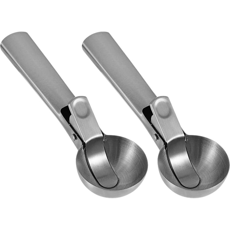 Set Mit 2 Eiskugelportionierern Aus Edelstahl. Spülmaschinenfest.