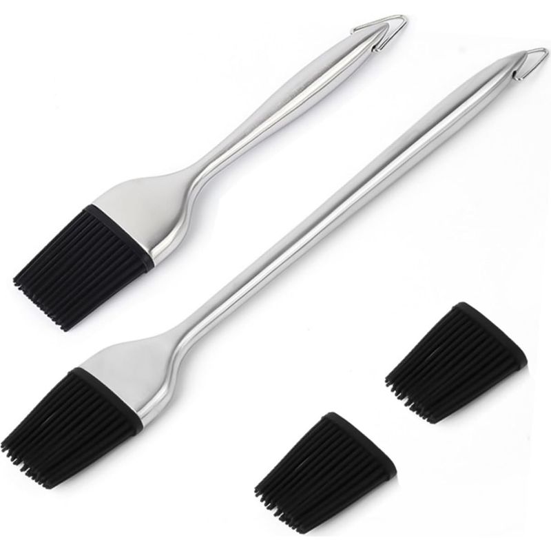 Silikon-grill- Und Gebäckpinsel, Edelstahl-bratpinsel